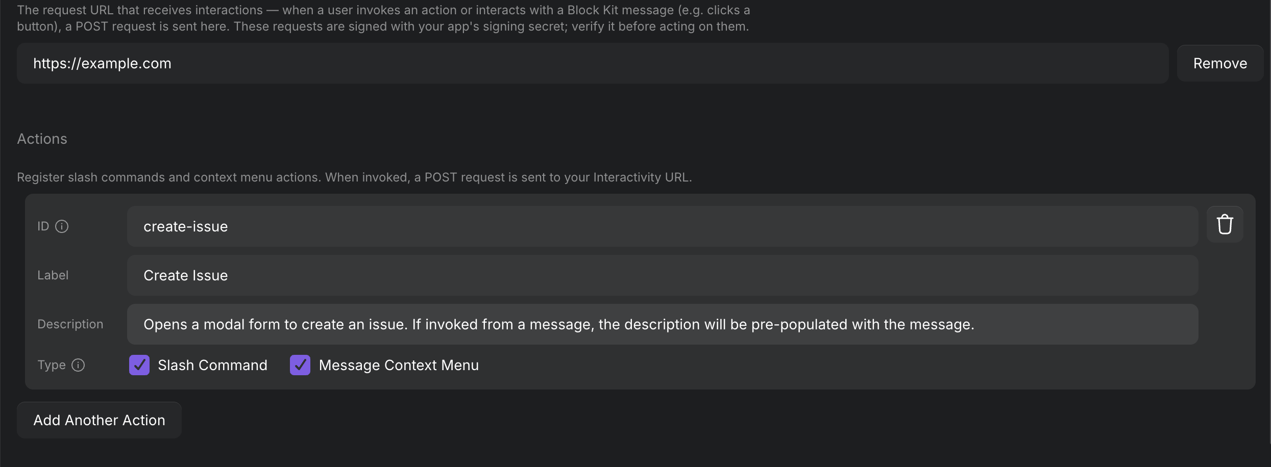 Creating an app action